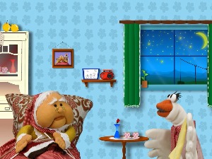 Гуска Барбара и њена бака Ката - Киша од переца