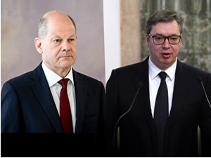 Олаф Шолц у среду са Александром Вучићем