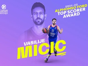 Мицићу трофеј "Алфонсо Форд" за најбољег стрелца Евролиге