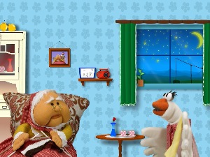 Гуска Барбара и њена бака Ката - Киша од переца