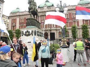 Oдржан протест против рата у Украјини на Тргу републике