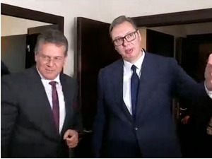 Вучић у Братислави, састанци са Шефчовичем, Лајчаком, Билчиком