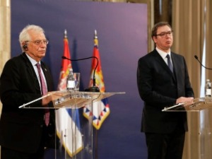 Вучић са Борељом о напретку у бриселском дијалогу