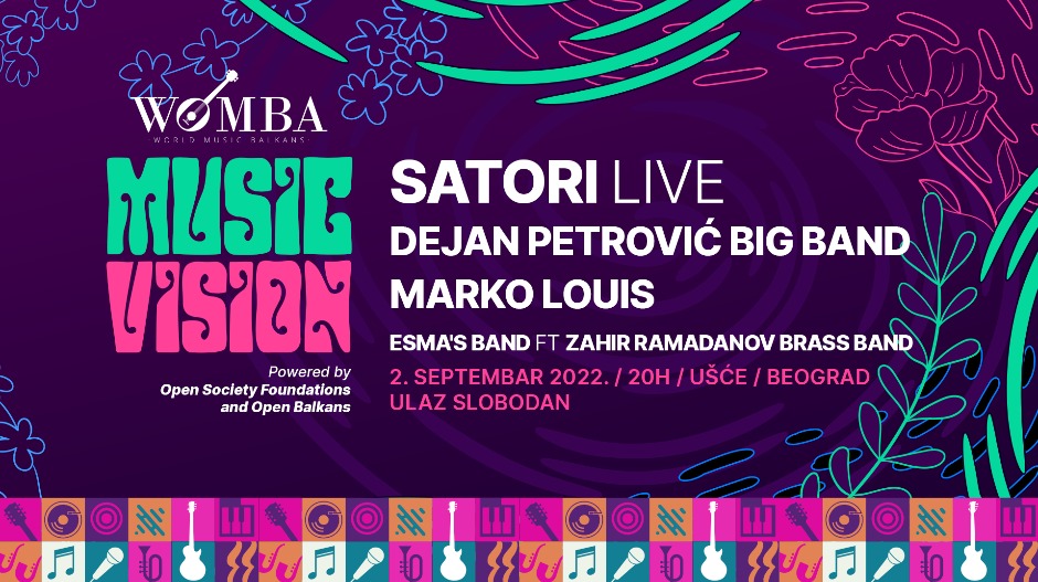 Велики концерт на Ушћу: Сатори, Дејан Петровић биг бенд, Marko Louis и Esma’s Band промовишу музику Балкана Велики концерт на Ушћу: Сатори, Дејан Петровић биг бенд, Marko Louis и Esma’s Band промовишу музику Балкана