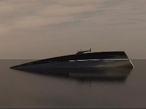 Јахта или НЛО који лебди изнад воде - као из флоте Дарта Вејдера