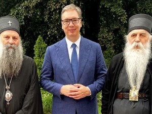 Вучић упознао патријарха Порфирија и владику Иринеја са током разговора у Бриселу