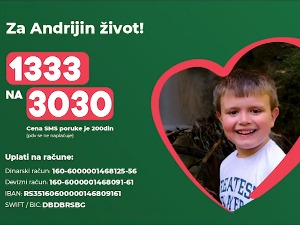 Малом Андрији недостаје 60.000 евра за лечење у Турској, рок до средине месеца