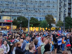 Нови протест под слоганом "Руси, Украјинци, Белоруси и Срби заједно против рата" у Београду