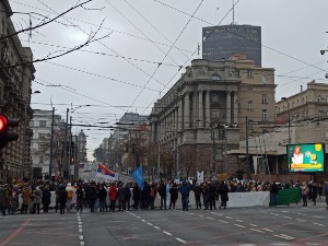 Протест Савеза еколошких организација, блокирана раскрсница Кнеза Милоша и Немањине