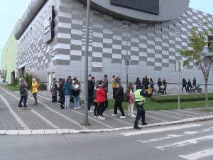 Крагујевац, протест грађана на месту несреће у којој је повређена девојчица