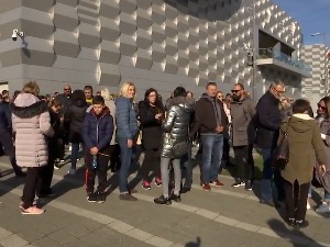 Крагујевац, протест на месту на којем је погинула девојчица