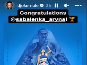 Новак честитао Сабаленки освајање Аустралијан опена, она му пожелела срећу у финалу